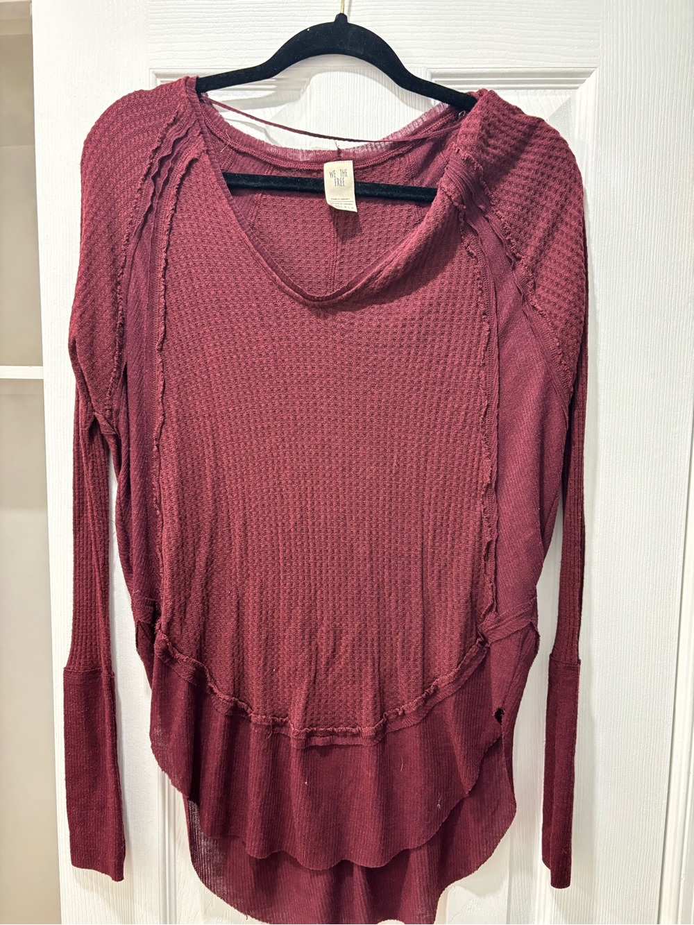 Free People Long Sleeve Top - Wine